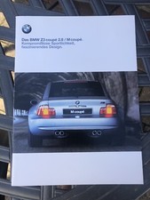 BMW Z3 Coupe & M Coupe E36/7 & E36/8 Brochure 1998 GERMAN TEXT
