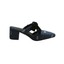 thumbnail 12 - Mules Sandals Women's Bowknot Denim Block Mid Heels Slippers Pointed Toe Shoes