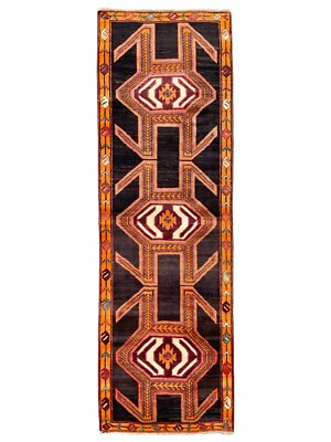 VINTAGE KAZAK TEPPICH HANDGEFERTIGT FLUR KAUKASISCH LENKORAN LÄUFER CARPET (10FT X 3FT)