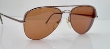Vintage Logo Paris 025 Gunmetal Pilot Half-Rim Sunglasses France FRAMES ONLY