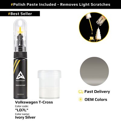 Touch up Paint for Volkswagen T-Cross Code: LD7L Ivory Silver