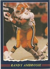 1989 JOGO CFL RANDY AMBROSIE EDMONTON ESKIMOS #119 (UNIVERSITY OF MANITOBA)