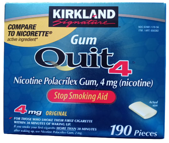 cigarette quitting gum Buy Nicorette 2mg Original - 110ct Box Online 4 mg (nicotine) Nicorette 4mg Original Stop Smoking