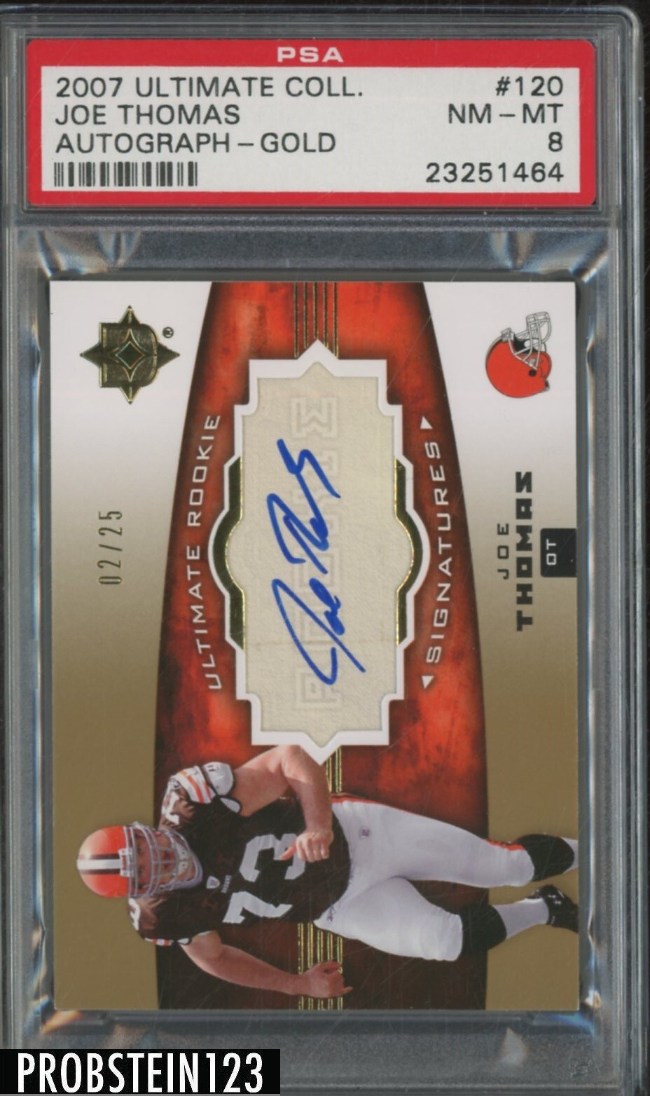 Joe Thomas Ultimate Collection #120 Autograph-Gold