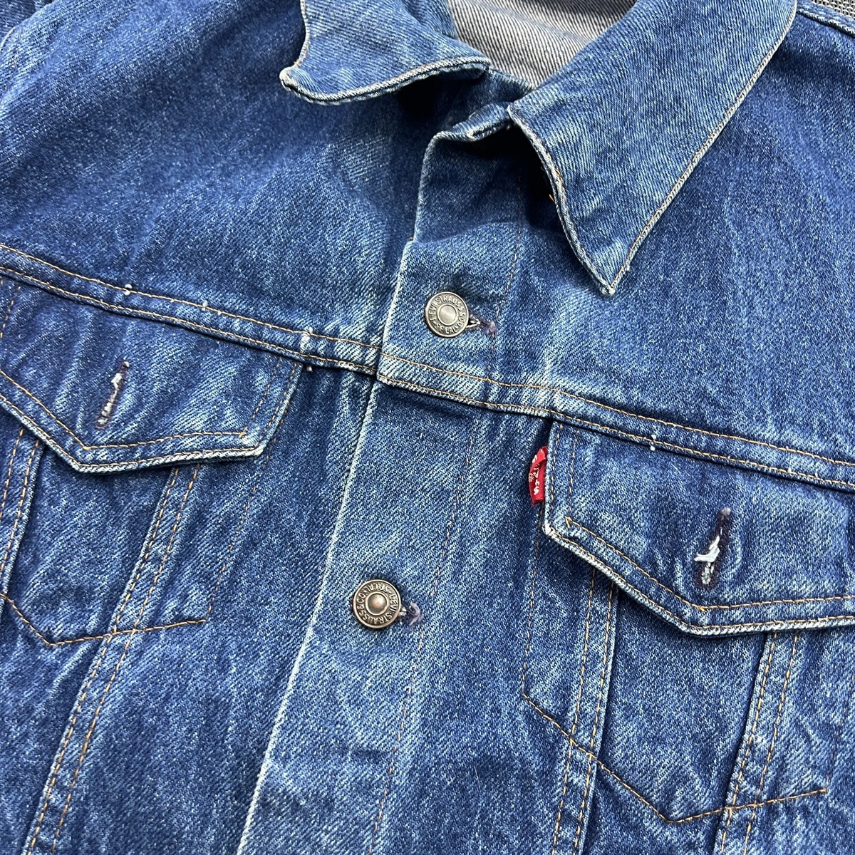 Vintage LEVIS France 70s 80s 70500 Mens Denim Jacket Medium Blue
