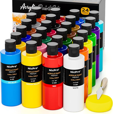 Nicpro 24 Colors Airbrush 8.45 Fl Oz (Pack of 24)