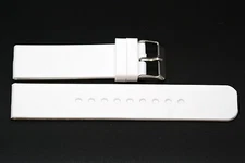 24MM WHITE RUBBER SILICONE COMPOSITE LINK WATCH BAND FITS LUMINOX