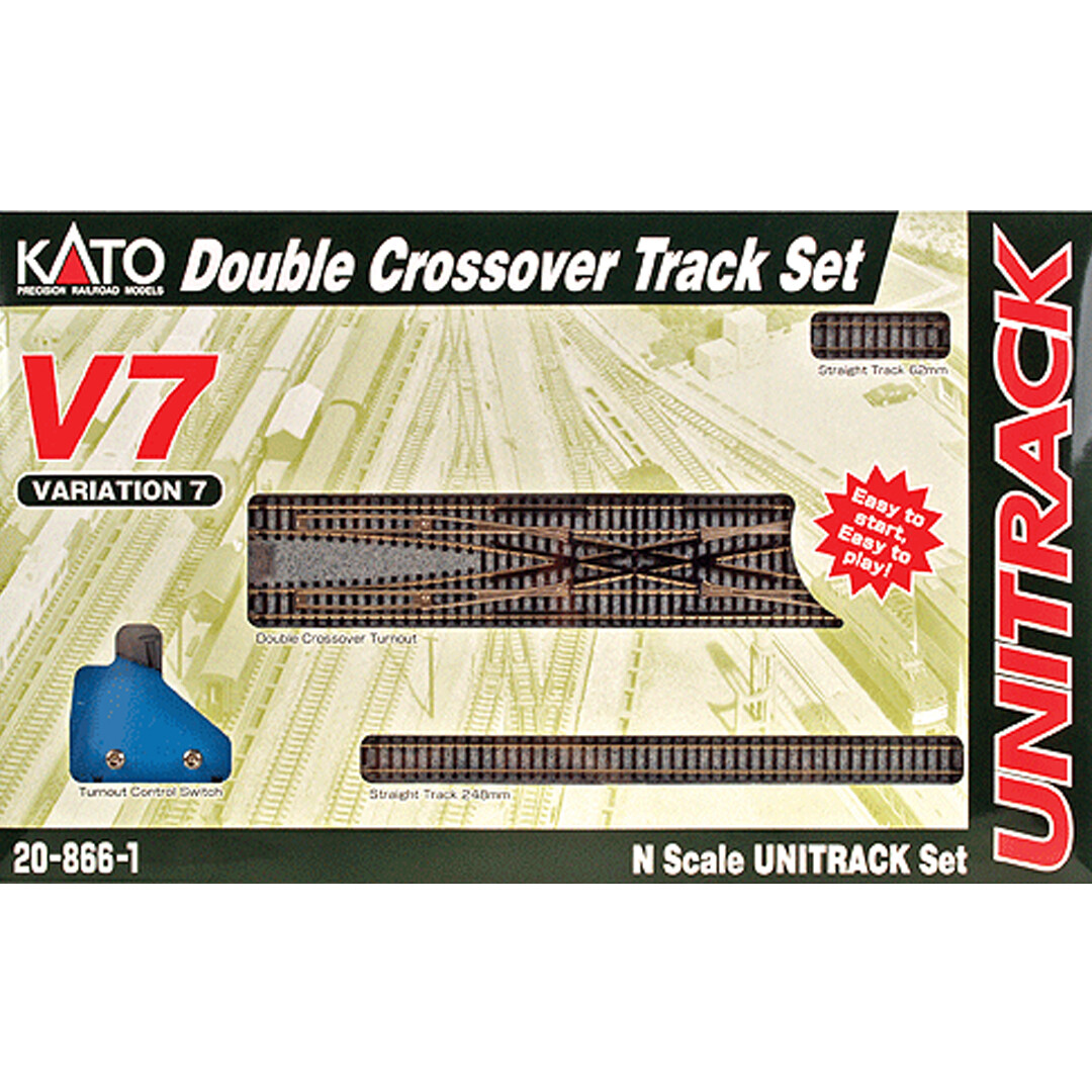 KATO V7 UNITRACK Double Crossover Track Set (20-866-1) for