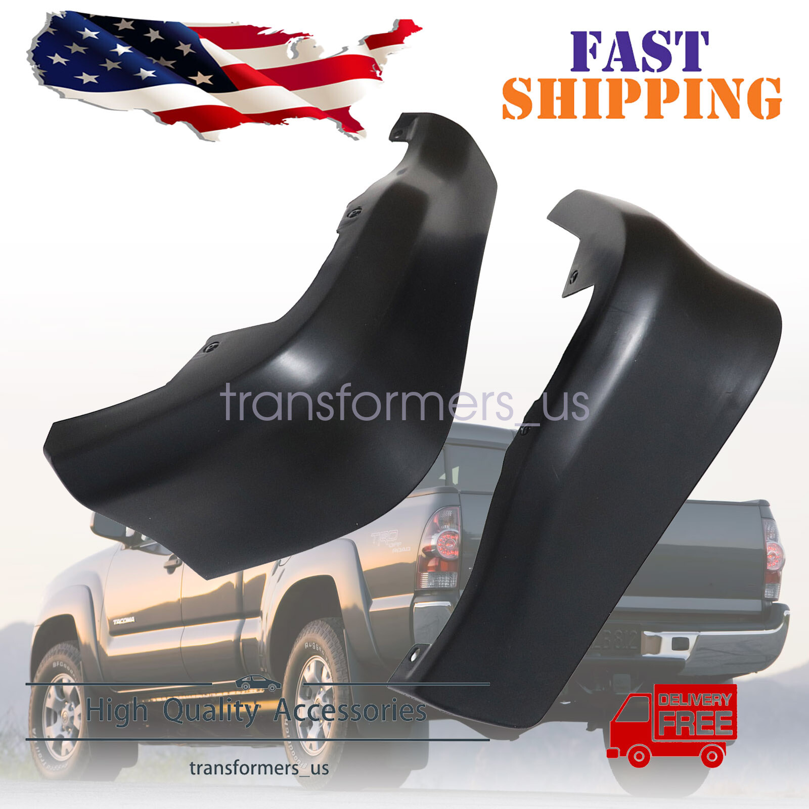 Rear Left+Right Bumper Spolilers For 2005-13 Toyota Tacoma X-Runner 76896-04901