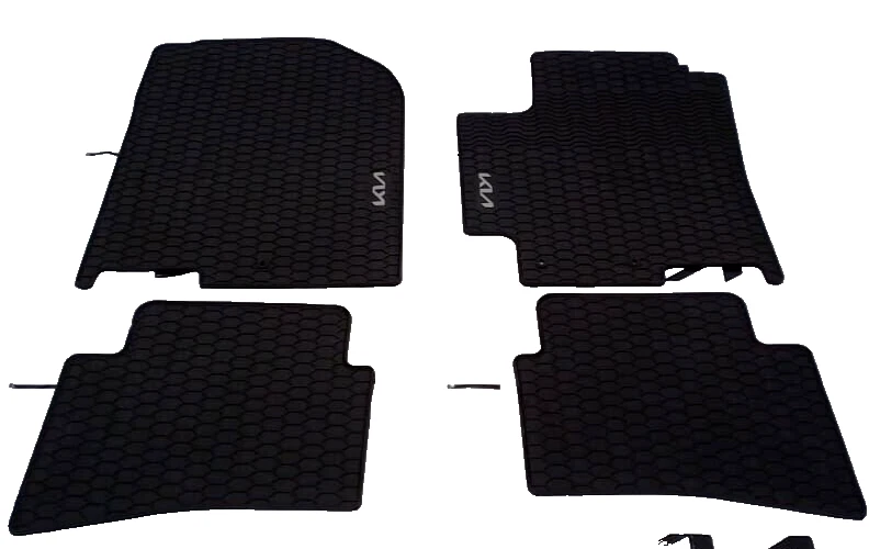 KIA STONIC ORIGINALI TAPPETINI IN GOMMA SET 4 LOGO GRIGIO TAPPETI H8131ADE51GR - Immagine 4 di 4