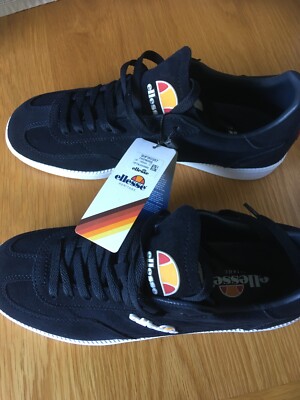 Ellesse Retro Calico Mens Black Suede 1980 display picture 2