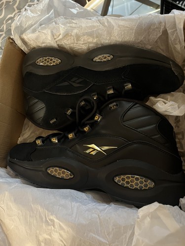 Reebok Question Mid Size 13 (Black/Gold)