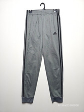 Adidas Jogger Pants Boys XL 18/20 Gray Elastic Waist Tapered Leg Pull-On Running