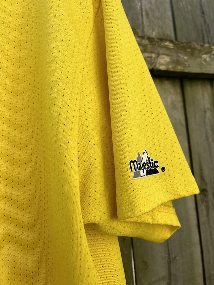 Vintage 90s Houston Astros Jersey Gold Majestic Mens Adult Large Stitched Star - Image 3 of 4