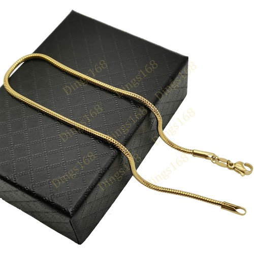 Men&Women's Genuine 18K Yellow Gold Filled 2mm Snake Chain Bracelet/Anklet 8inch - Picture 2 of 3