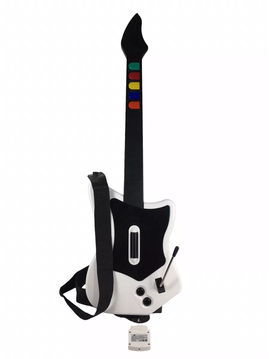Guitar Hero Wireless White Guitar Red Octane 95025 PS2 WITH DONGLE