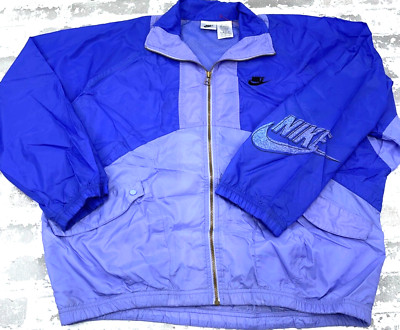 Vintage Nike Jacket Women Small Purple Windbreaker Track Suit 90s