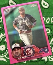 2023 Topps Chrome Update Pink Refractor Jake Alu RC Washington Nationals #USC65
