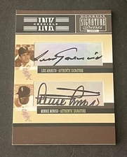 2005 Donruss Signature Luis Aparicio Minnie Minoso Ink Credible Auto White Sox