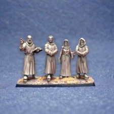 Medieval Clergy - 28mm (1/56) X4 Detailed Figures for Wargamers and Collectors