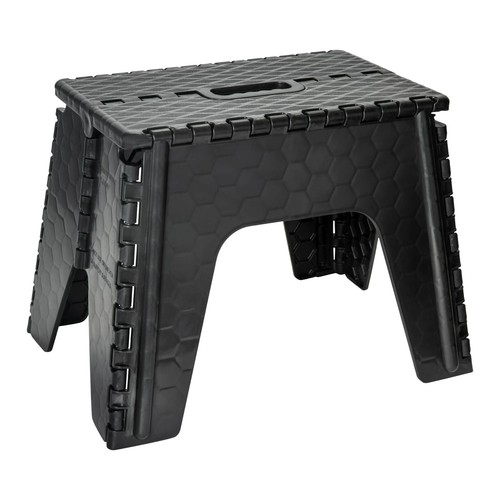 Mainstays Plastic Folding Single Step Stool 12 inch - Black - Dimensions: 13.7 x - Picture 2 of 10