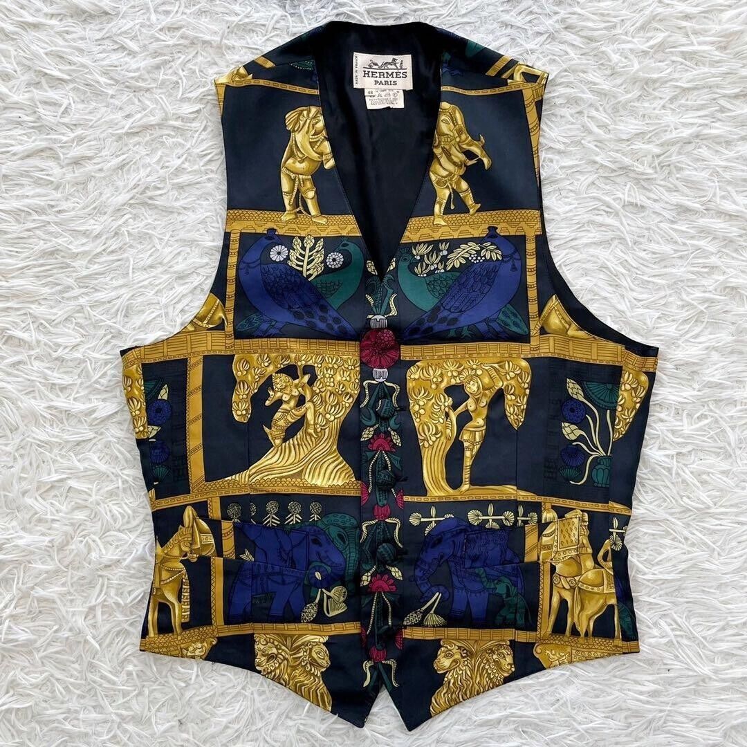 Authentic Hermes Vintage Men's Silk Vest Gold Size 48 | eBay Authentic Hermes Vintage Men's Silk Vest Gold Size 48 | eBay