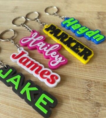 Custom Name Keychain Personalized 3D printed keychain
