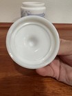 Asian Design Milk Glass Jar Container With Lid Made in Belgium — photo 7