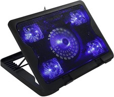 BASE SUPPORTO RAFFREDDAMENTO PER NOTEBOOK PC PORTATILE 5 VENTOLE USB SILENZIOSO