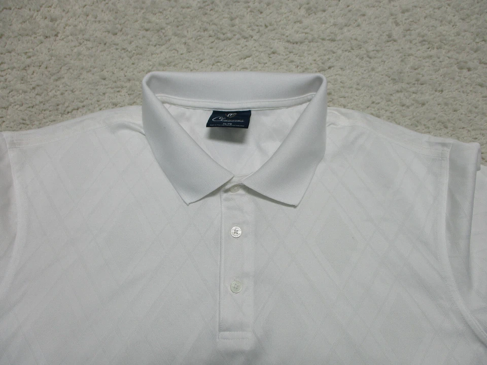 Cleveland Classics Polo Shirt Extra Large Adult White Golf Lightweight Logo Mens - Image 4 of 4