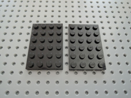 LEGO 2 x Platte Bauplatte flach schwarz 3032      4 x 6 Noppen - Bild 1 von 1