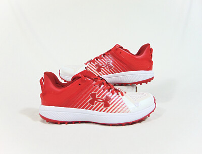 イ*輩様 Under Armour トレーニングシューズ レッド/ホワイト Under Armour UA Yard Turf Gray & White Baseball Shoes Sz 9 NEW