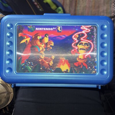 1998 BanjoKazooie 64 任天堂 ホログラム ケース　グリーン 1998 Banjo-Kazooie 64 NINTENDO PENCIL CASE NEWELL RARE 3D