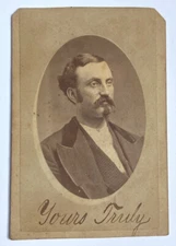 1880s/1890s? Atkinson Bros, Des Moines IA Photograph- Signed: Yours Truly