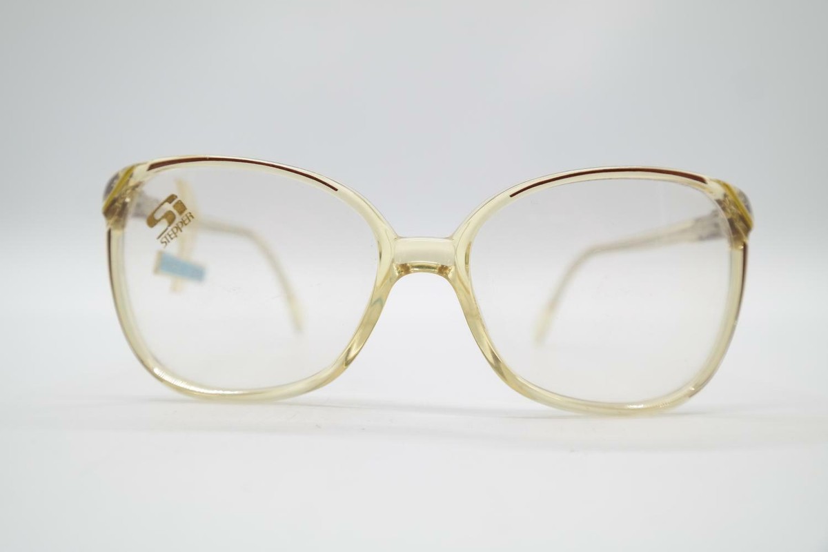 Monture Lunettes Vintage Hans Stepper SI 51 - Or, Vert, Rouge - Ovale - NOS (neuf Ancien Stock)