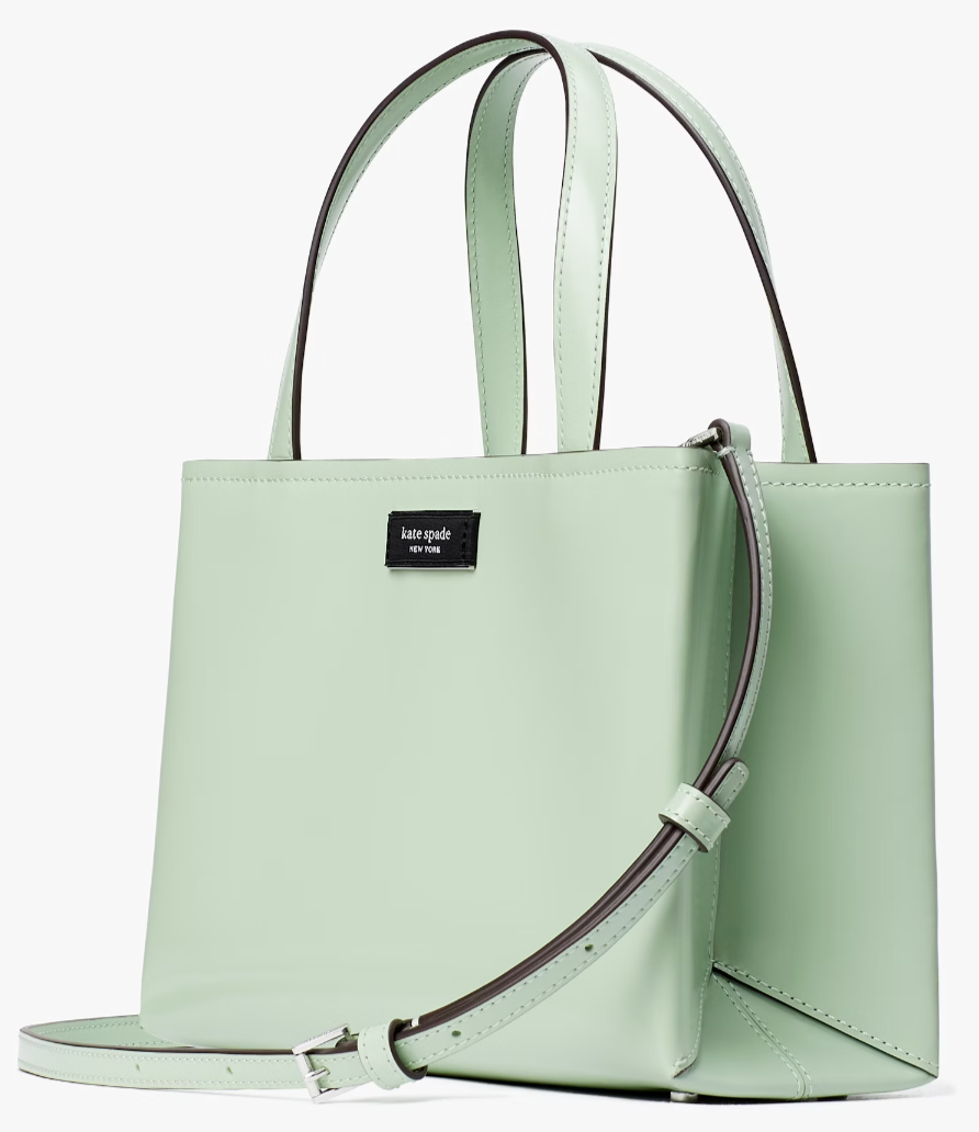 Kate Spade Sam Icon Small Tote Mint Green Spazzolato Leather Bag