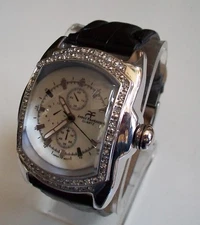 Men's Black Leather Band  Fashion Dressy Casual Hip Hop Watch