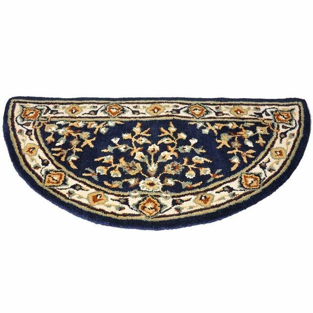 56" Oriental Half Round Wool Fire Resistant Fireplace Hearth Rug Carpet eBay