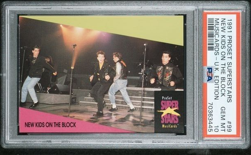 1991 Pro Set SuperStars Musicards U K 99 NEW KIDS ON THE BLOCK PSA 10 