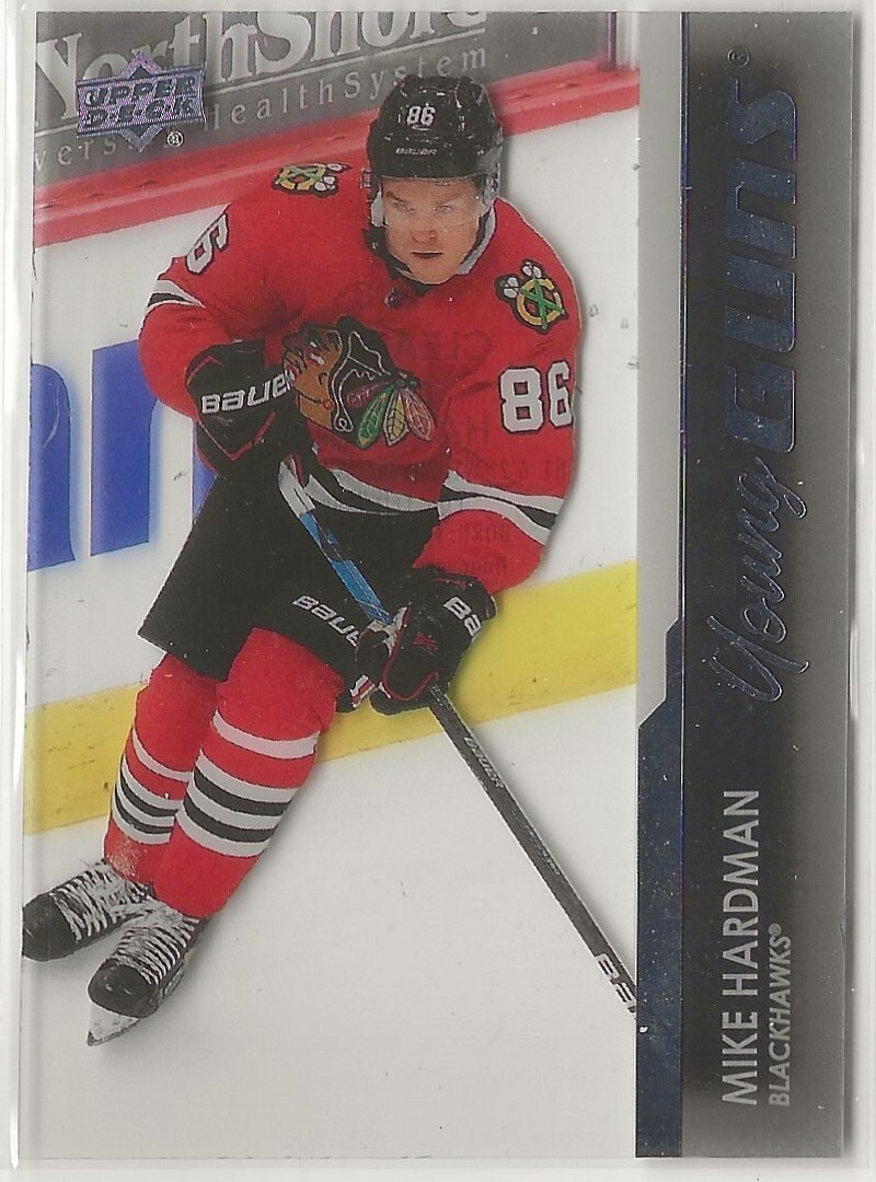 2021-22 Upper Deck Clear Cut Parallel Young Guns Rookie 208 Mike Hardman Chicago