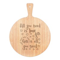 "Gin Ist \" All You Need Pizza Brett Paddel Holz Lustig Tonic"