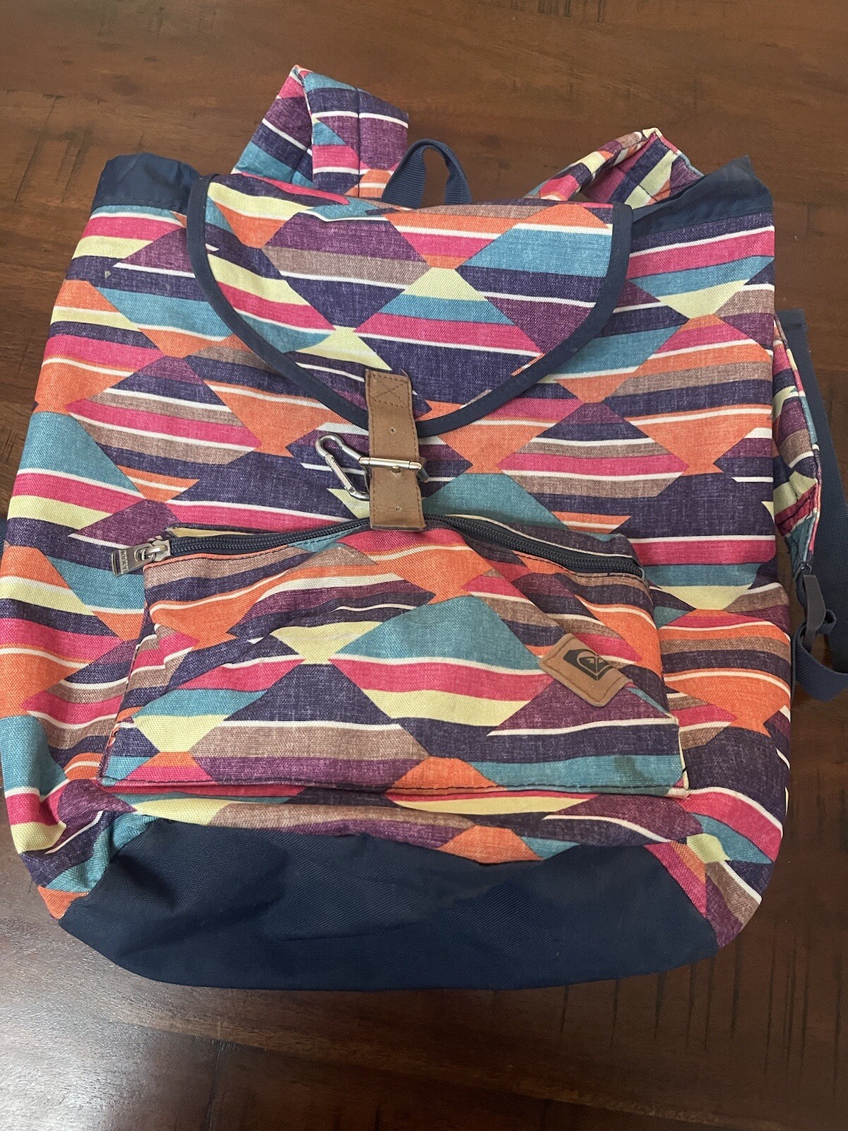 Roxy Multicolored Backpack Book Bag Bohemian Styl… - image 1