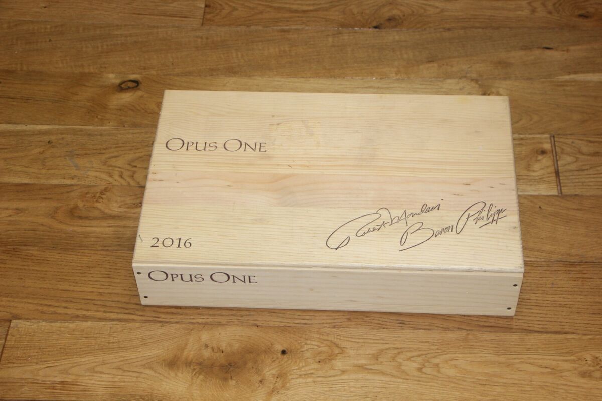 Opus One Mondavi Rothschild Wine Box Crate Held 6 bottles Opus One Mondavi Rothschild Wine Box Crate Held 6 bottles