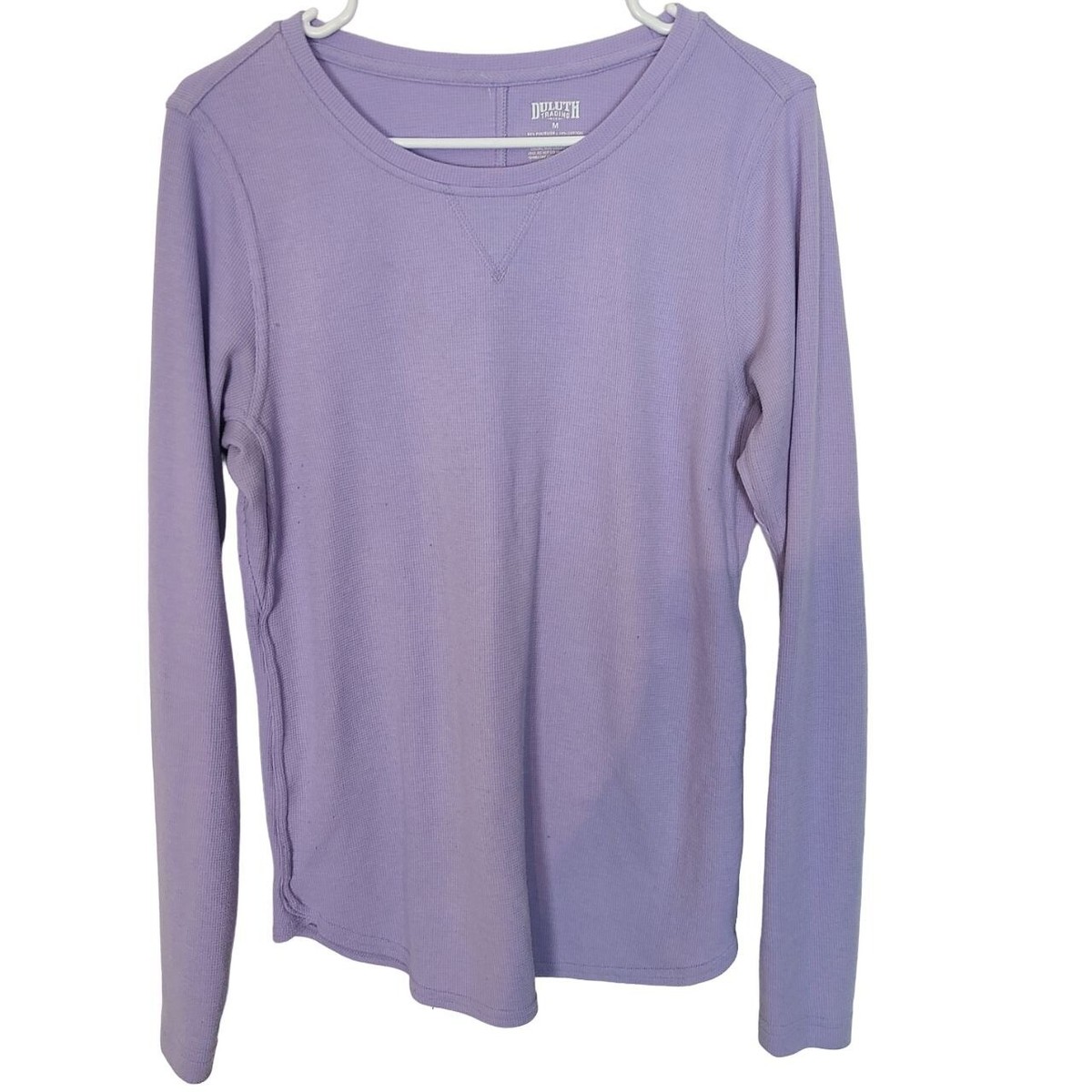 Duluth Trading Womens M Purple Long Sleeves Waffle Knit