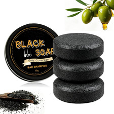 3Pcs Gray Hair Reverse Bar Soap, Black Shampoo Bar for Hair  Beard Darkening