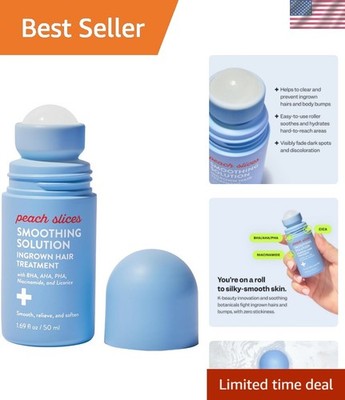 Smoothing Solution Ingrown Hair Treatment 1.69 oz -  Roller for Clear Skin