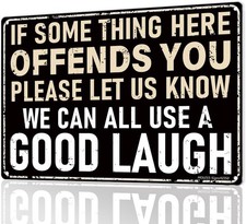 Funny Bar or Man Cave Tin Metal Signs Home D cor 12x8  Durable Vintage Beer Sign