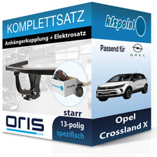 ORIS Anhängekupplung starr und TOWTEC E-Satz 13polig für Opel Crossland X 08.17-