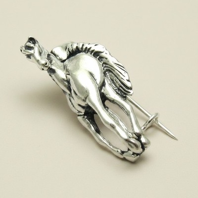 Handmade Sterling Silver Brooch Horse Solid Genuine Hallmarked 925 Nickel Free