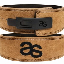 Premium Lever Buckle Powerlifting Belt Genuine Leather 13mm Thick 4" Wide Medium